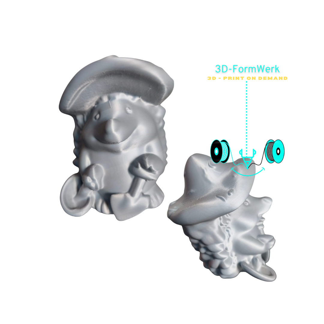Lustiger Igel – 3D-gedruckte Dekofigur zum Aufstellen & Bemalen (DIY & Modell)